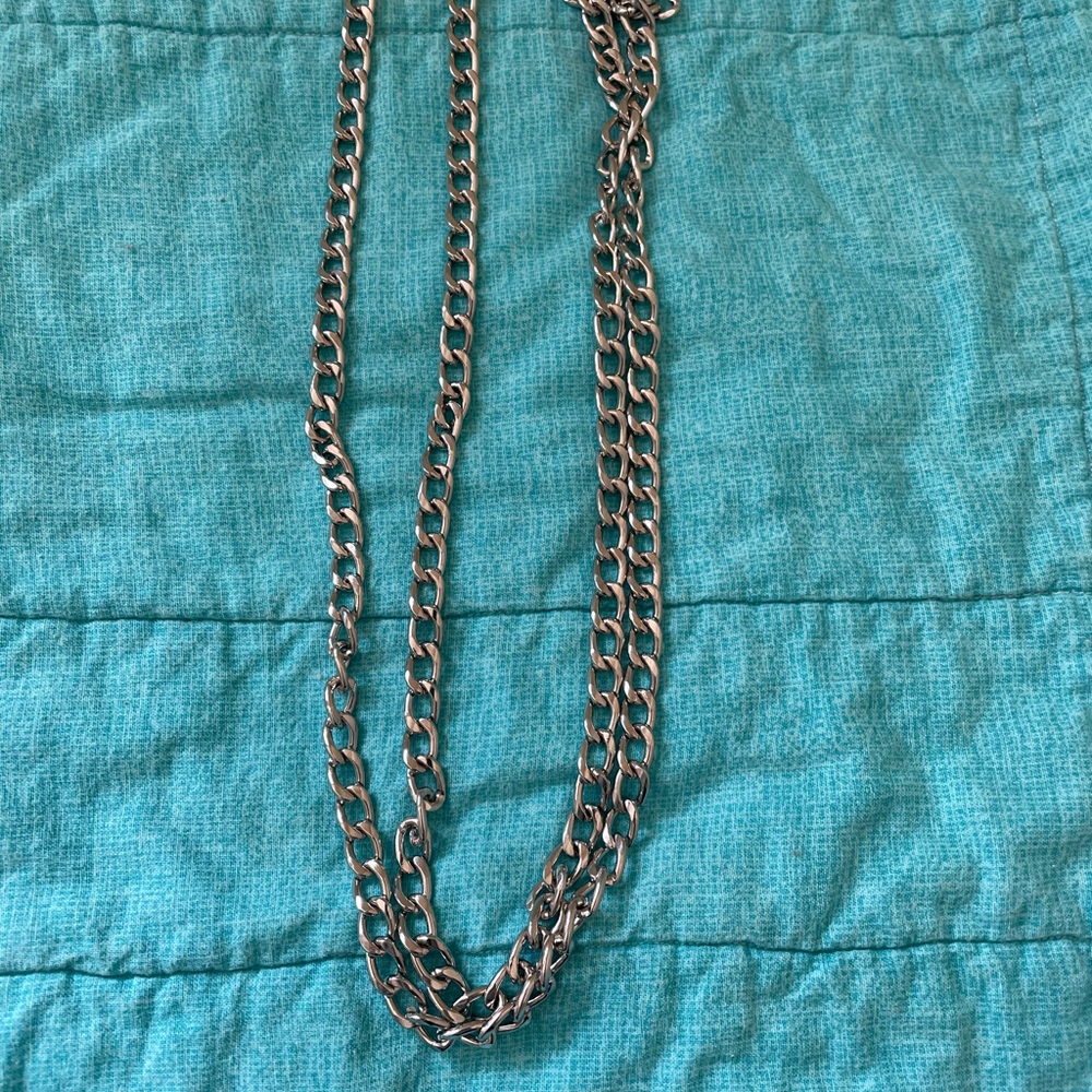 Chain crossbody strap silver